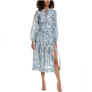 NEW O.P.T. SWARNA MIDI DRESS IN BLUE MEDUM